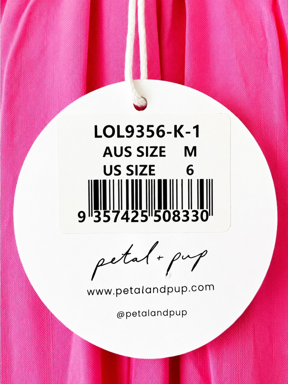 NEW W TAG Petal & Pup Pink Tiered Babydoll Mini Dress M Boho Ruffle Tassel Rayon - Picture 7 of 8